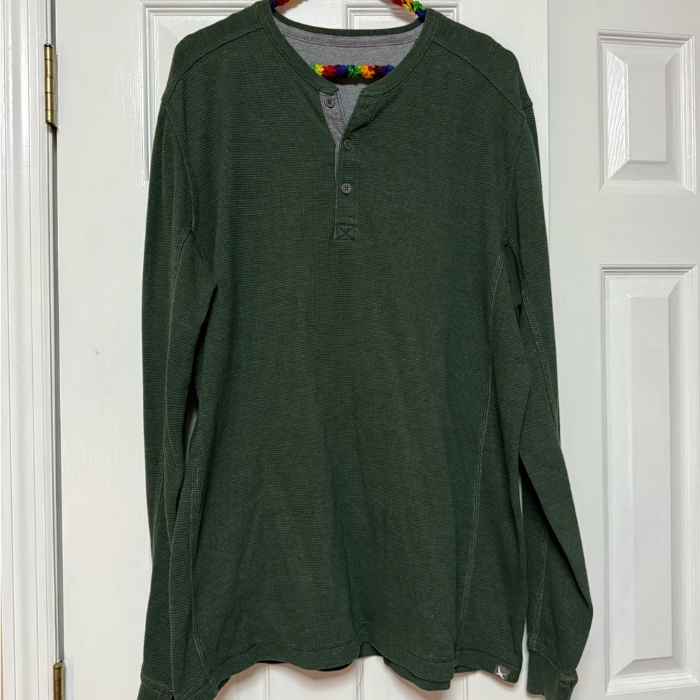 Eddie Bauer Forest Green Long Sleeve Henley